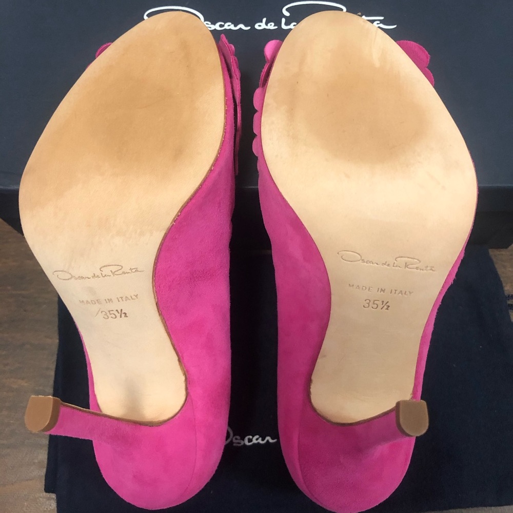 NIB Oscar De La Renta Scalatobow Open Toe 5.5M - Picture 6 of 7